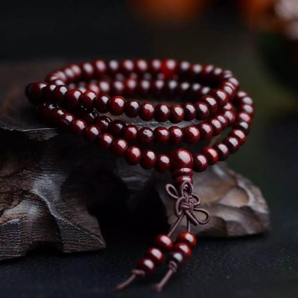 ❤️gorgeous 6mm 108 natural red sandalwood be…